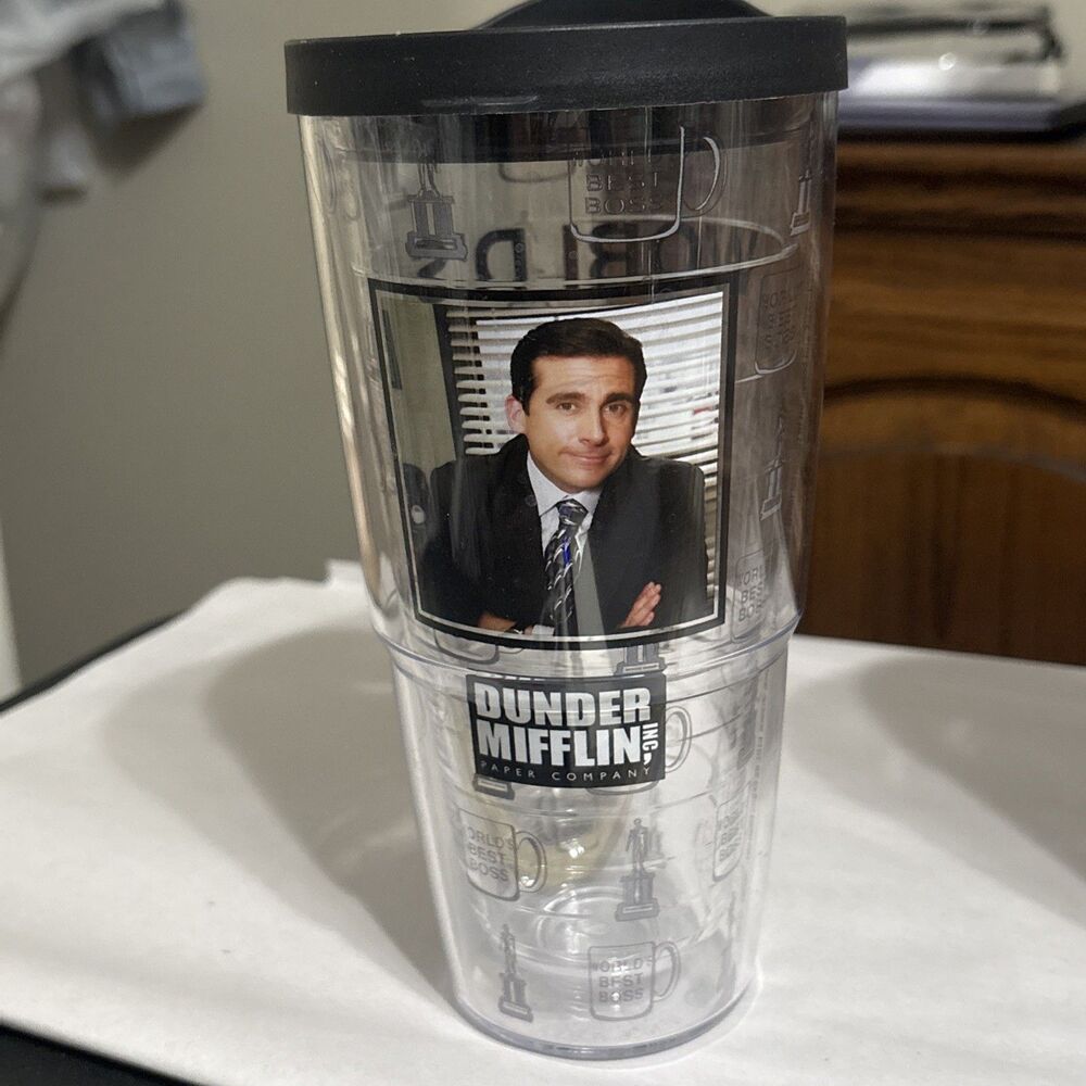 Tervis 34oz Tumbler The Office Dunder Mifflin Michael Scott World’s Best Boss...